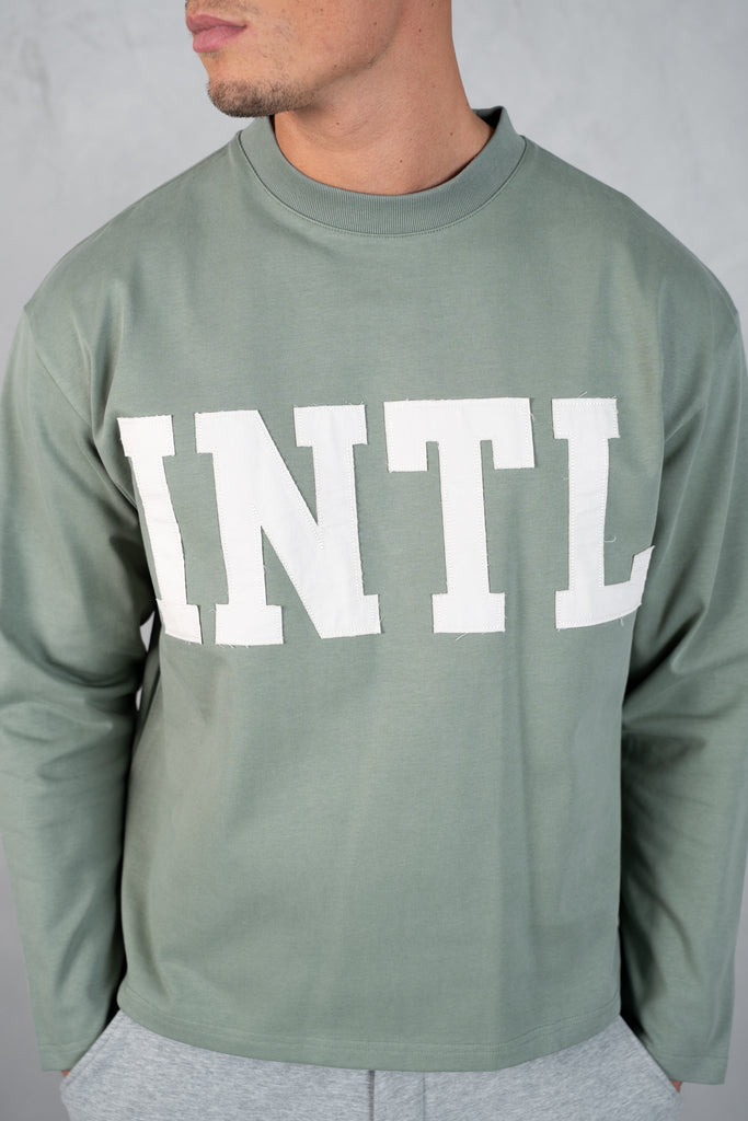 INTL Boxy Long Sleeve T-Shirt - Khaki