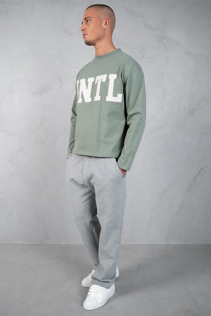 INTL Boxy Long Sleeve T-Shirt - Khaki