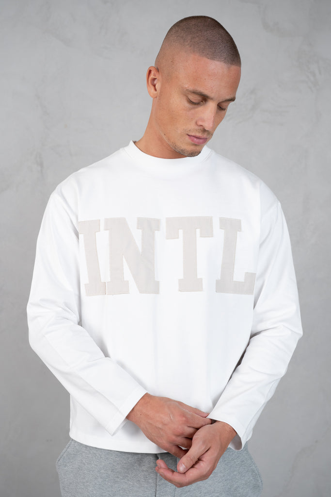 INTL Boxy Long Sleeve T-Shirt - White