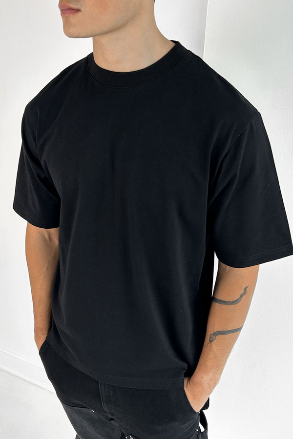 'It Is What It Is' Back Print Oversized T-Shirt - Black