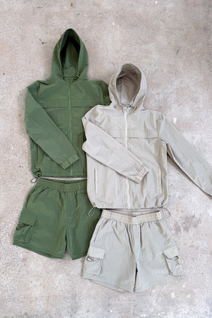 Ripstop Windbreaker Jacket - Champagne