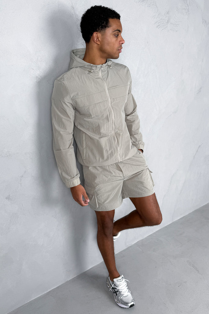 Ripstop Windbreaker Jacket - Champagne