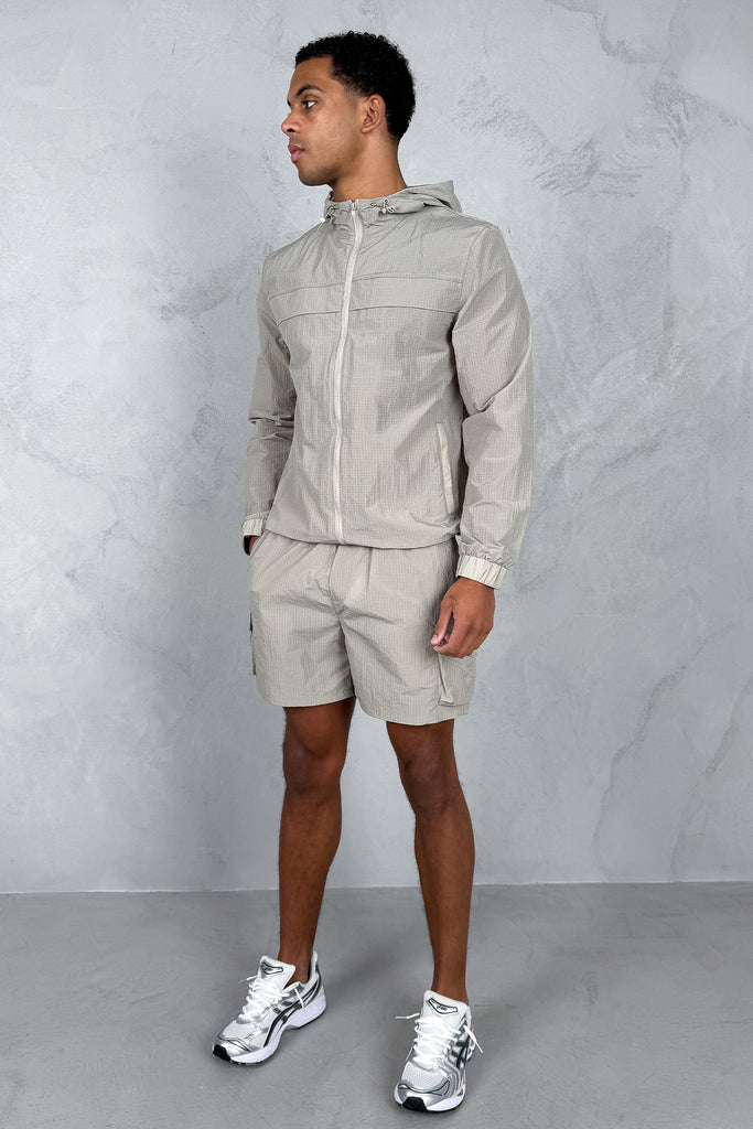 Ripstop Windbreaker Jacket - Champagne