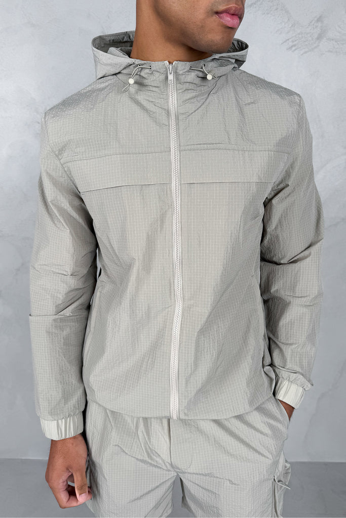 Ripstop Windbreaker Jacket - Champagne