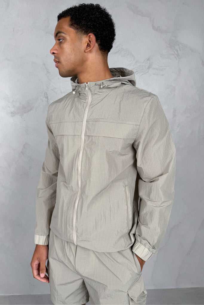 Ripstop Windbreaker Jacket - Champagne