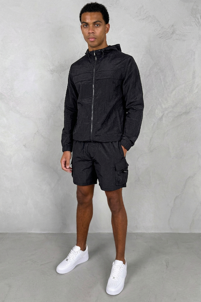 Ripstop Windbreaker Jacket - Black