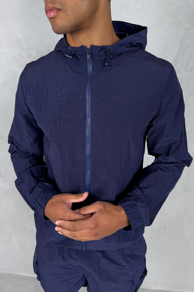 Ripstop Windbreaker Jacket - Navy – JK Attire