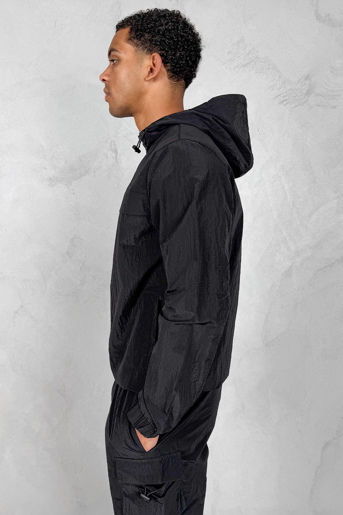 Ripstop Windbreaker Jacket - Black