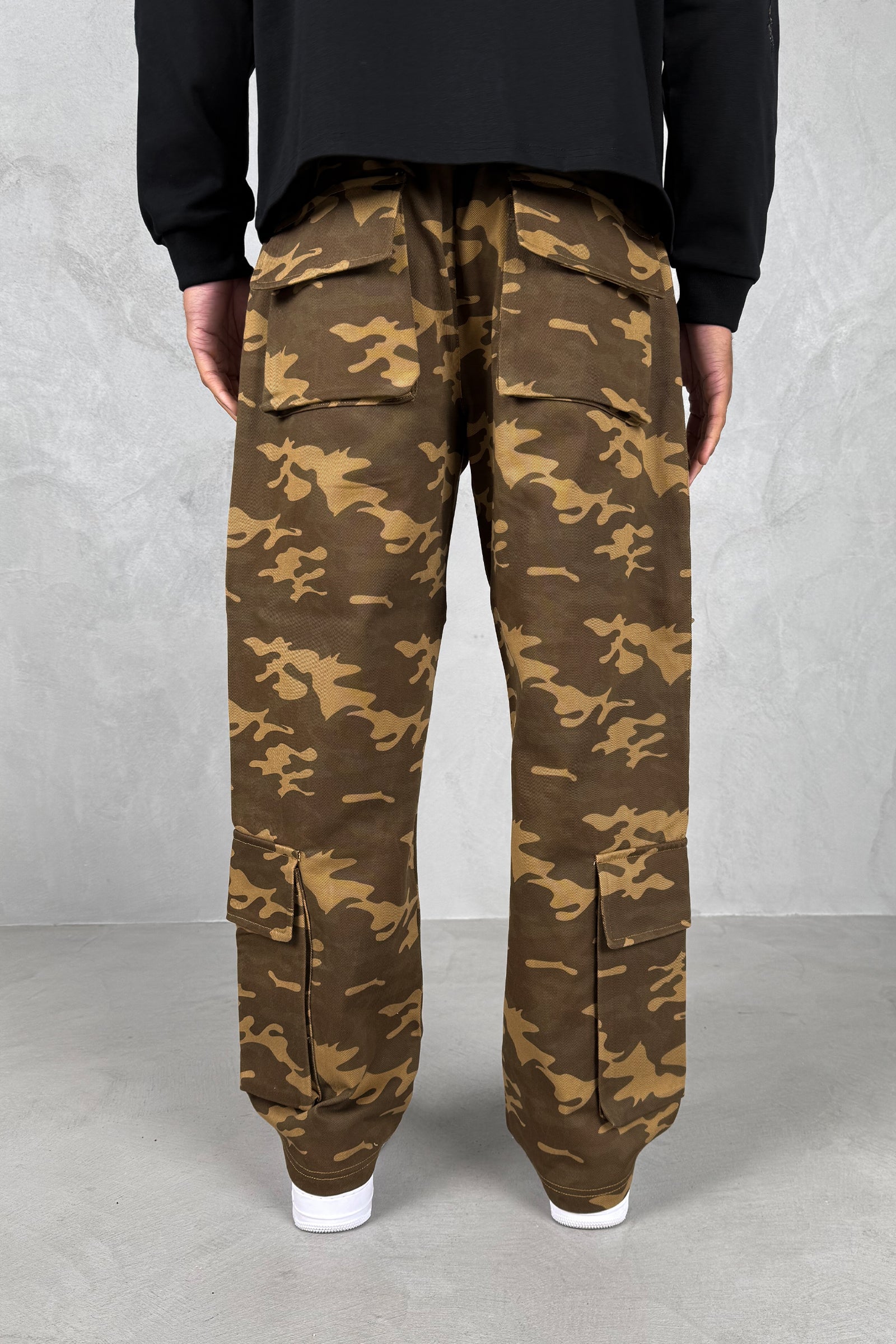 Relaxed Camo Denim Cargo Pant - Sand Camo