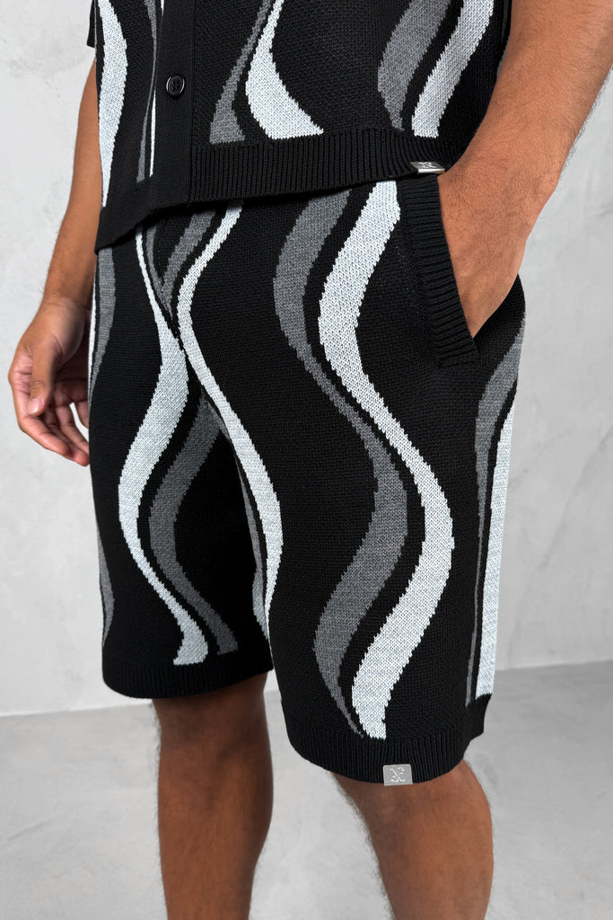 Flow Knitted Shorts - Black