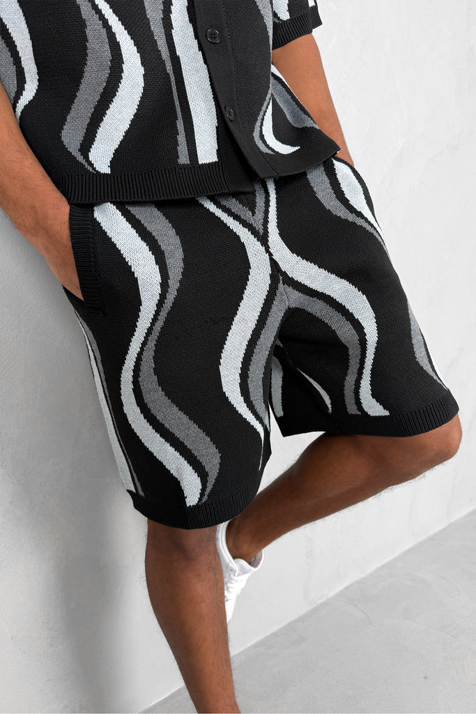 Flow Knitted Shorts - Black