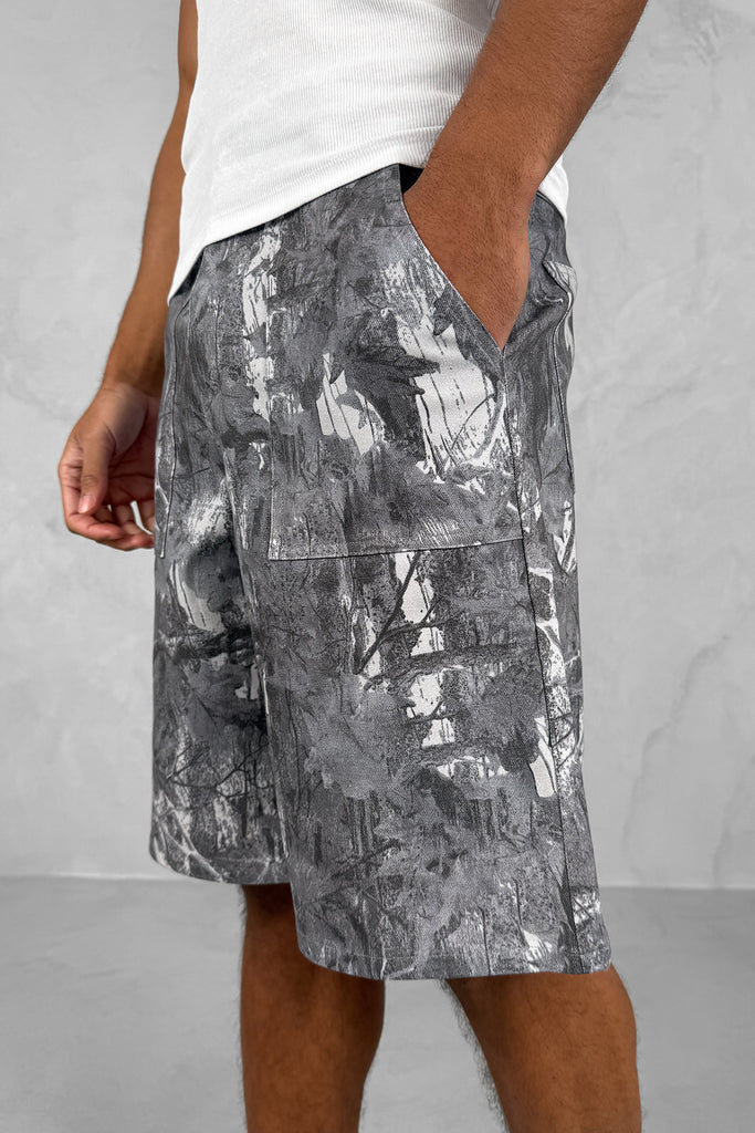 Real Tree Denim Shorts - Charcoal