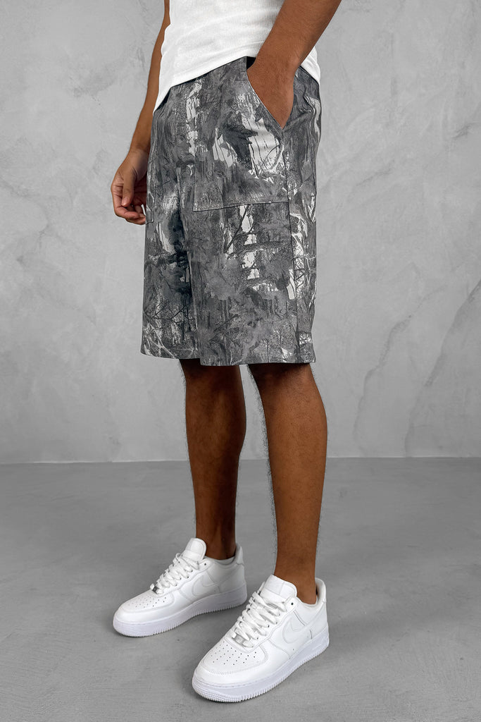 Real Tree Denim Shorts - Charcoal