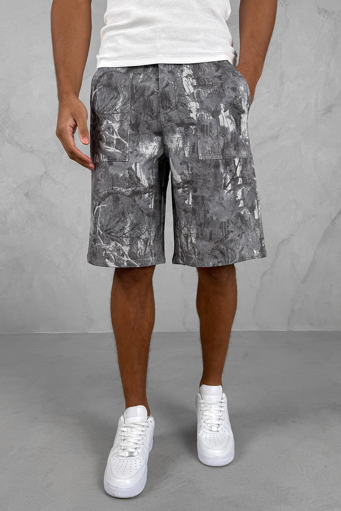 Real Tree Denim Shorts - Charcoal