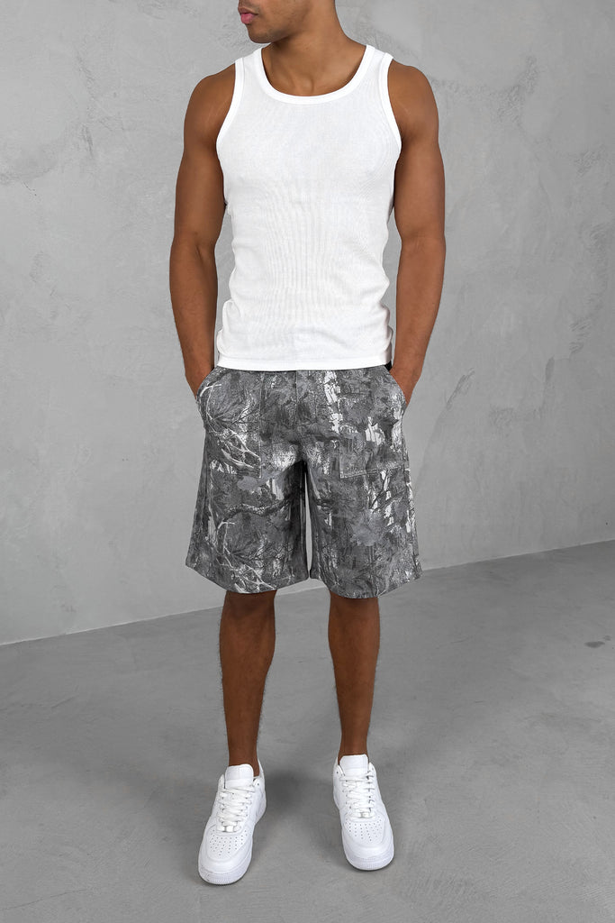 Real Tree Denim Shorts - Charcoal