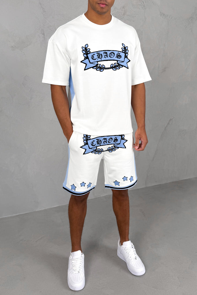 Chaos Crest Short - White/Pale Blue