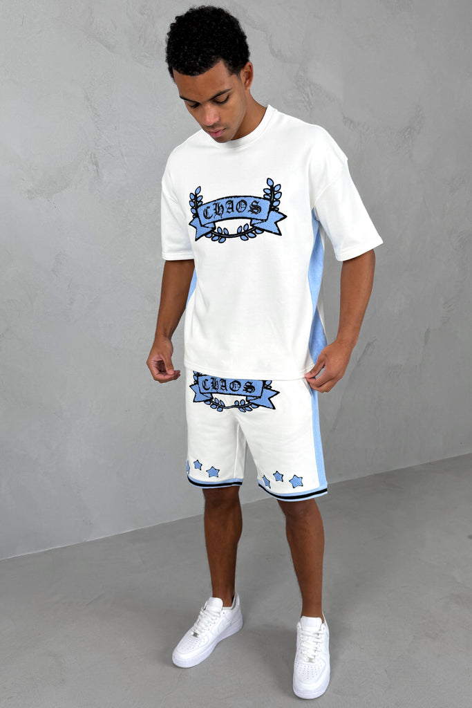 Chaos Crest Short - White/Pale Blue