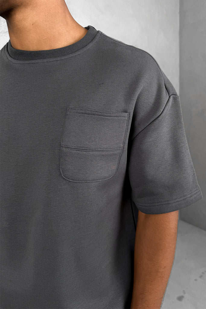 Carpenter Boxy T-Shirt - Charcoal