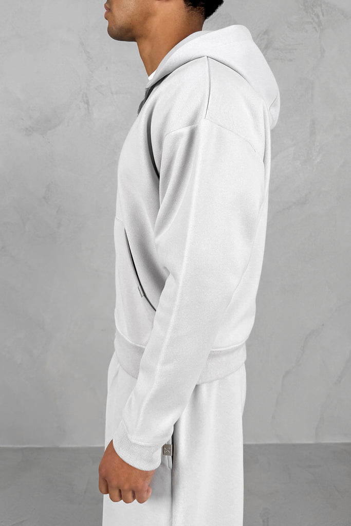 Boxy Sweat Hoody - Light Grey