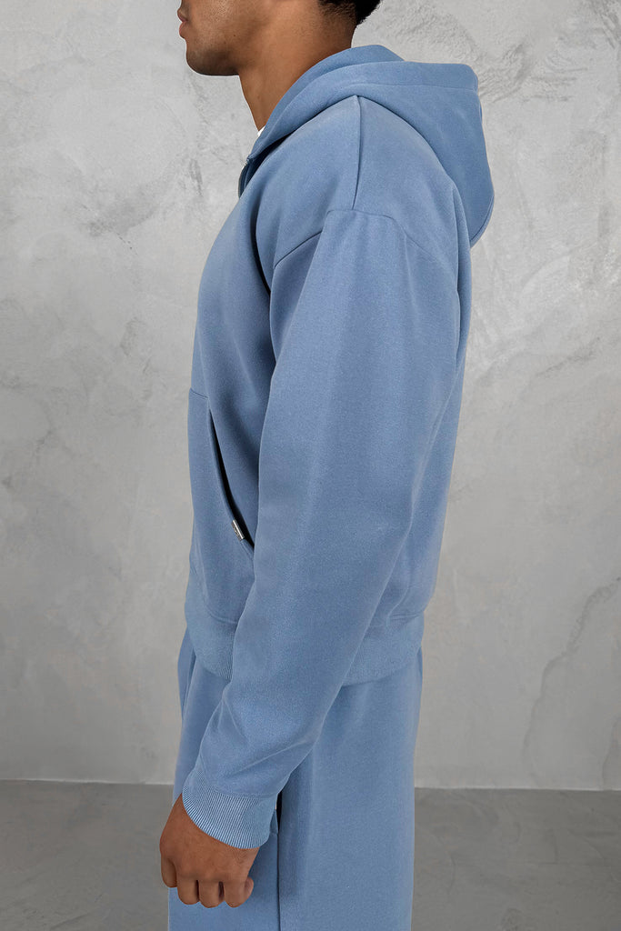 Boxy Sweat Hoody - Pastel Blue