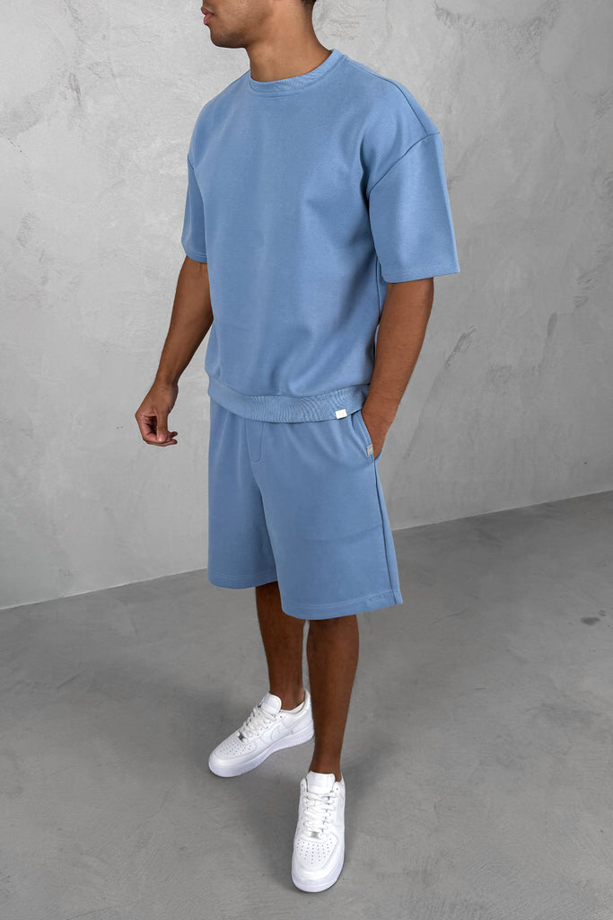 Baggy Sweat Shorts - Pastel Blue