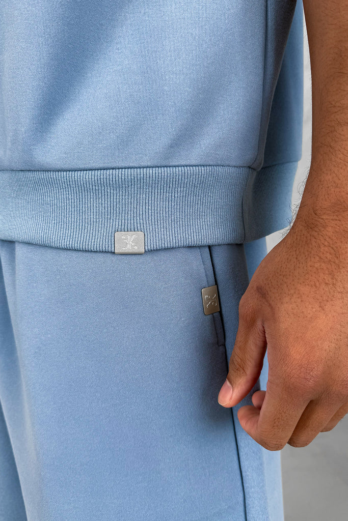 Boxy Sweat T-Shirt - Pastel Blue