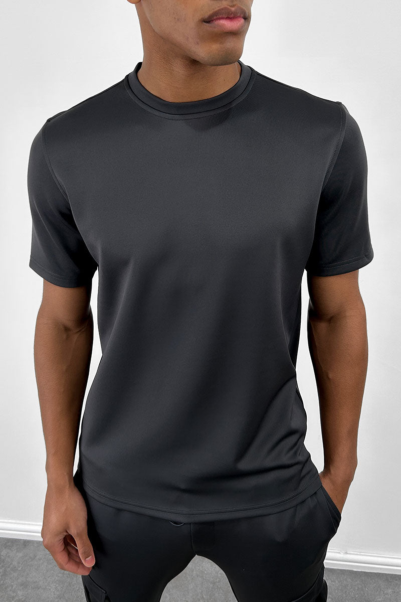 Day To Day Scuba Slim Fit T-Shirt - Charcoal