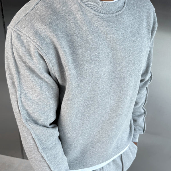 SCREENSHOT Men's Premium Fleece Crewneck Sweatshirt - Urban Streetwear, Grey, XXL