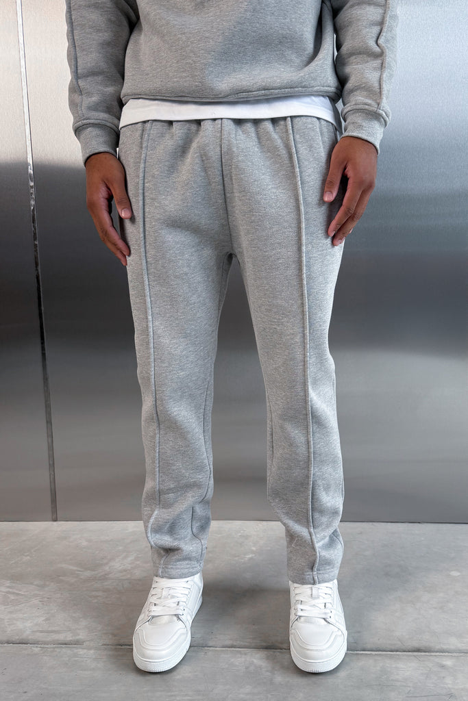 Relaxed Pintuck Joggers - Grey Marl