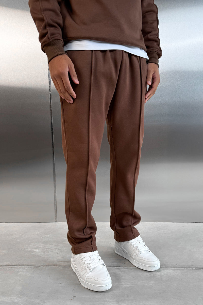 Relaxed Pintuck Joggers - Mocha
