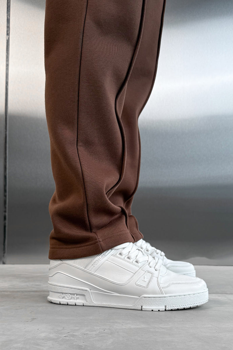 Relaxed Pintuck Joggers - Mocha