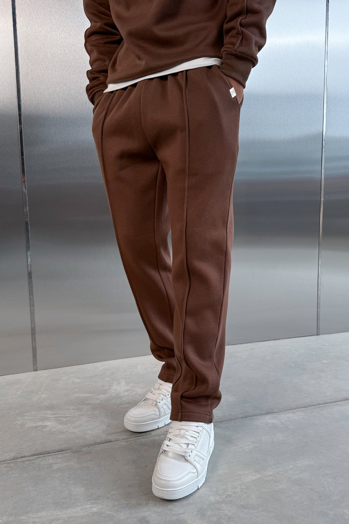 Relaxed Pintuck Joggers - Mocha