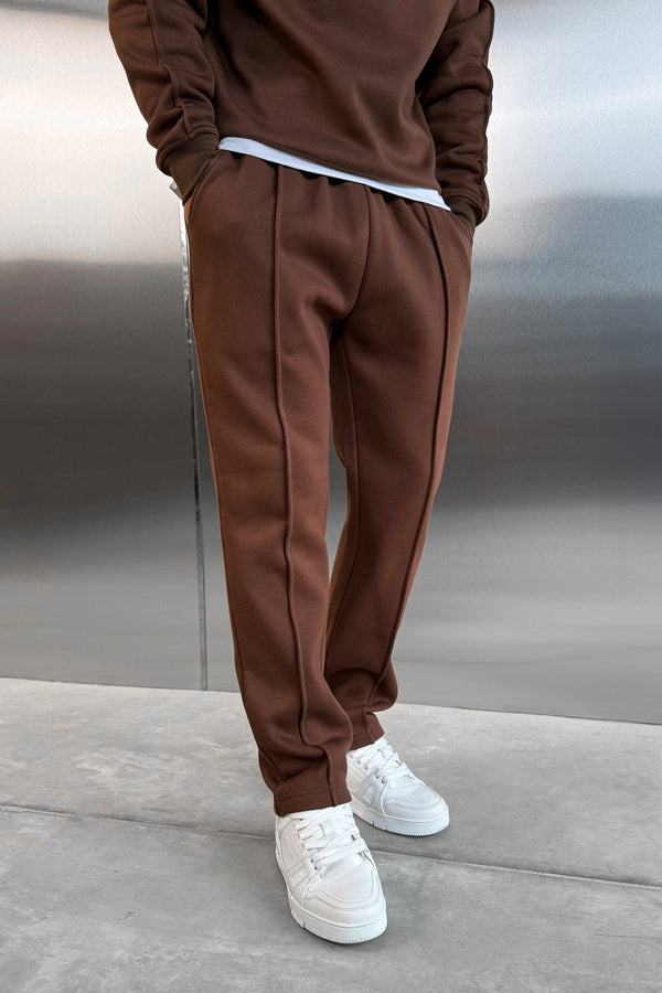 Relaxed Pintuck Joggers - Mocha