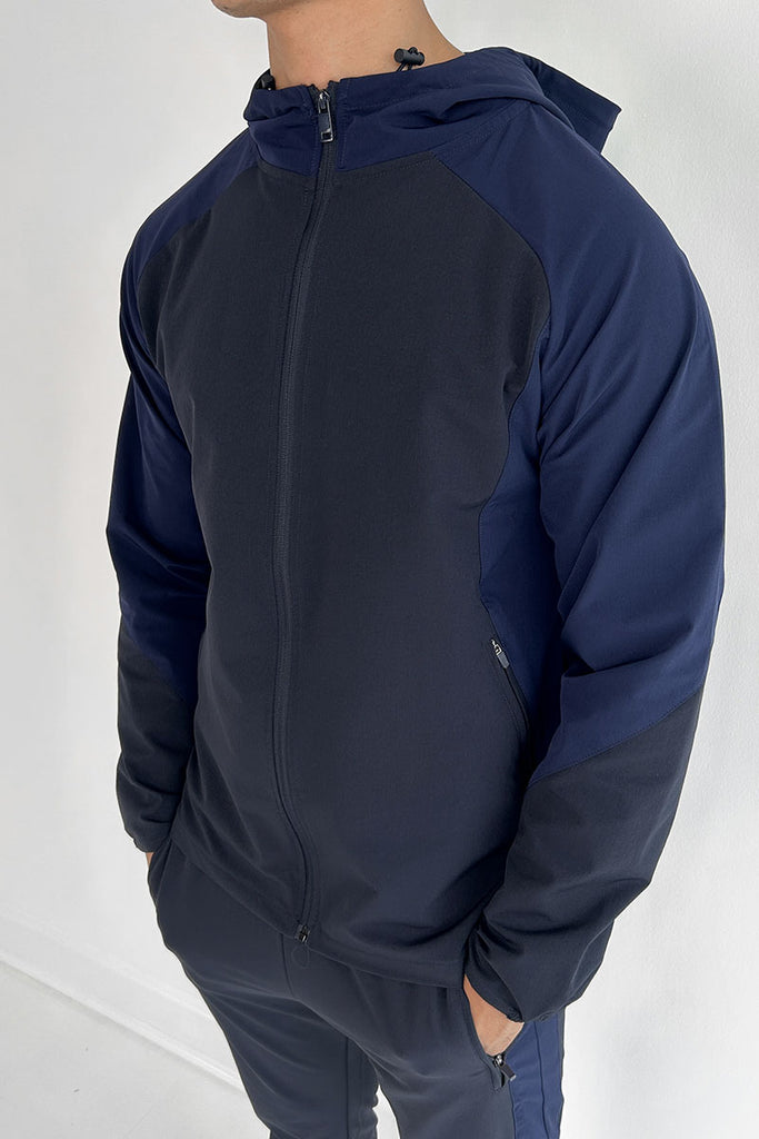 Panel Tech Zip-Up Jacket - Navy