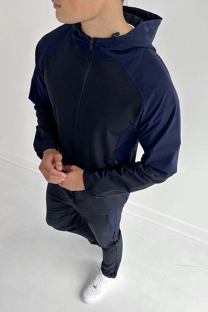 Panel Tech Zip-Up Jacket - Navy