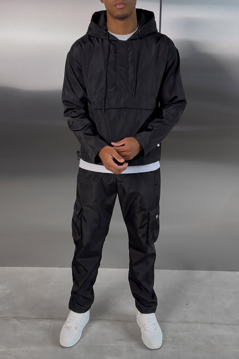 Matte Nylon Cargo Pant - Black
