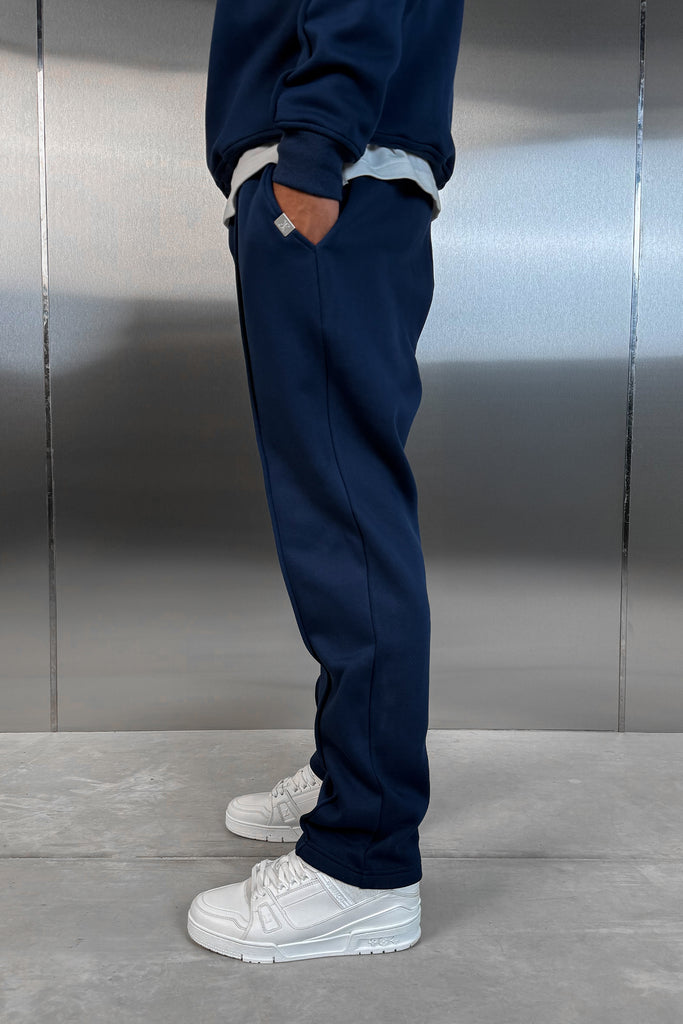 Relaxed Pintuck Joggers - Navy