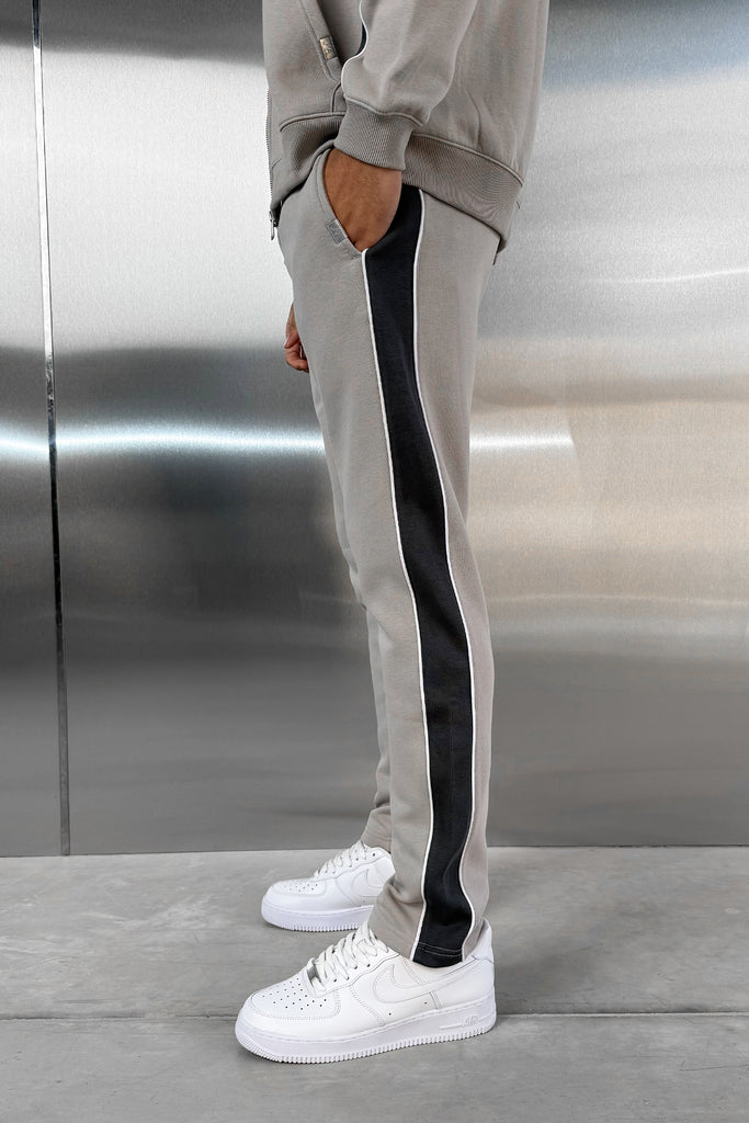 Panelled Straight Leg Jogger - Grey