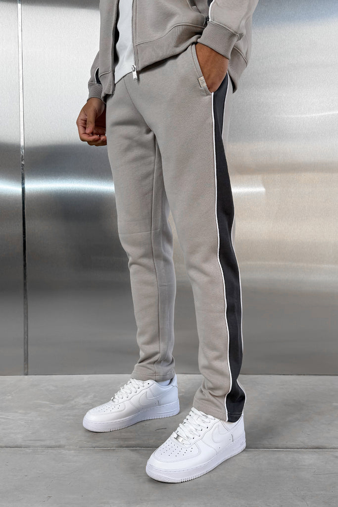 Panelled Straight Leg Jogger - Grey