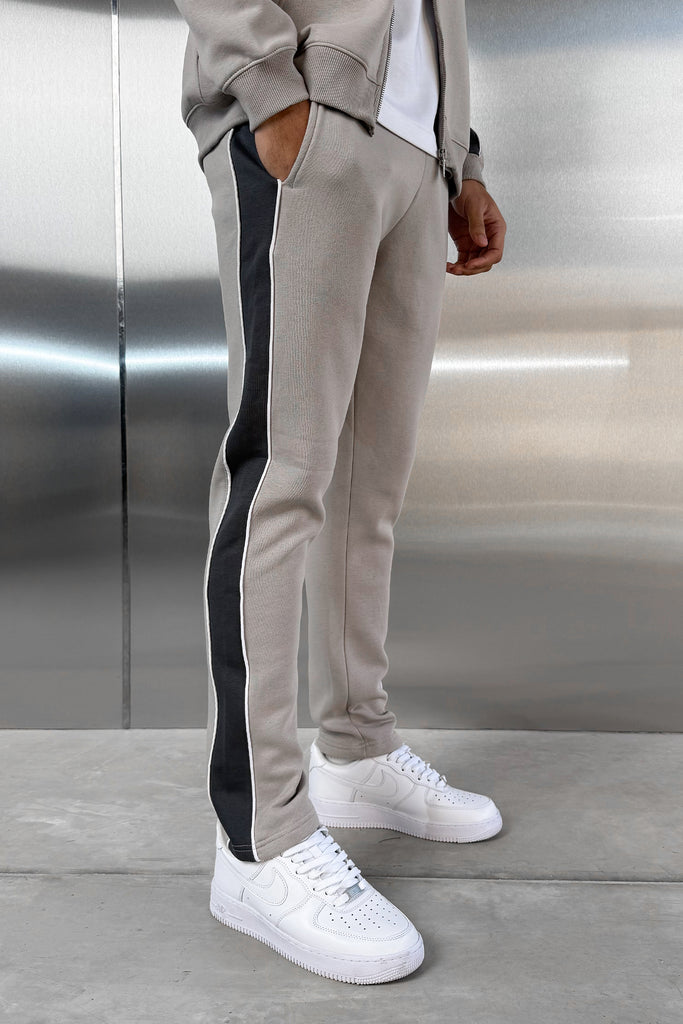 Panelled Straight Leg Jogger - Grey