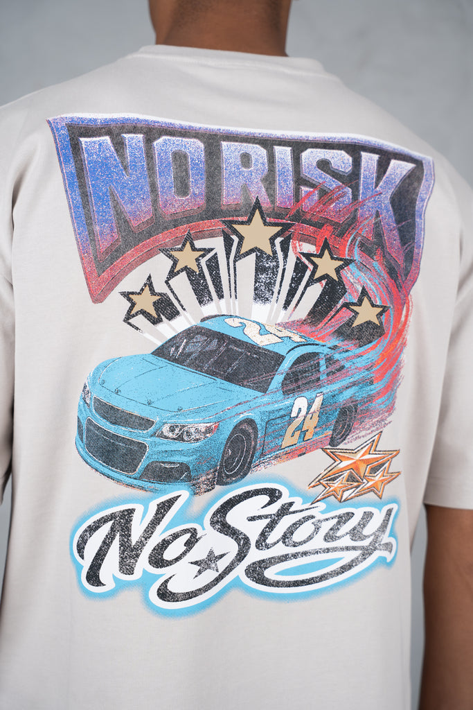 No Risk No Story Boxy T-Shirt - Stone
