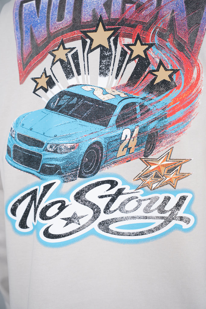 No Risk No Story Boxy Long Sleeve T-Shirt - Stone
