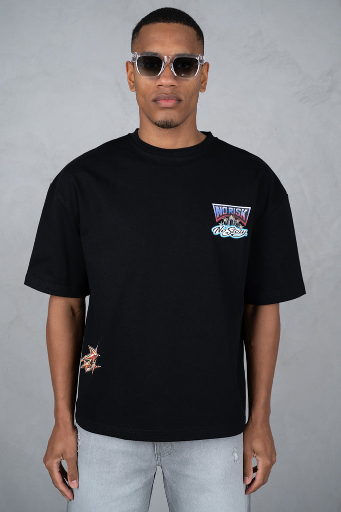 No Risk No Story Boxy T-Shirt - Black