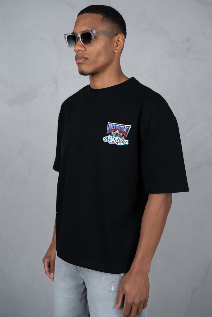 No Risk No Story Boxy T-Shirt - Black
