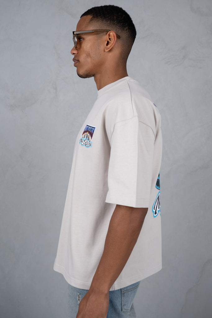 No Risk No Story Boxy T-Shirt - Stone