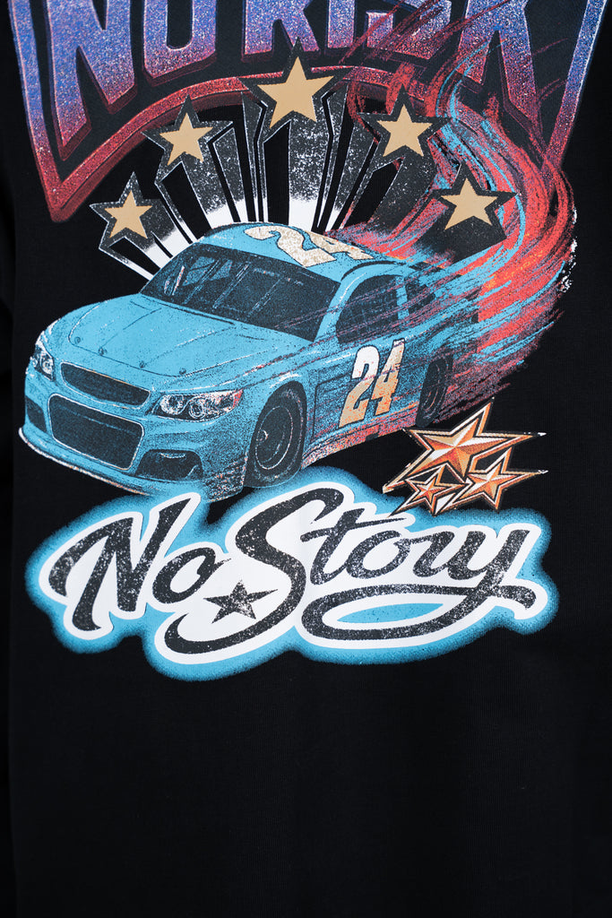 No Risk No Story Boxy Long Sleeve T-Shirt - Black