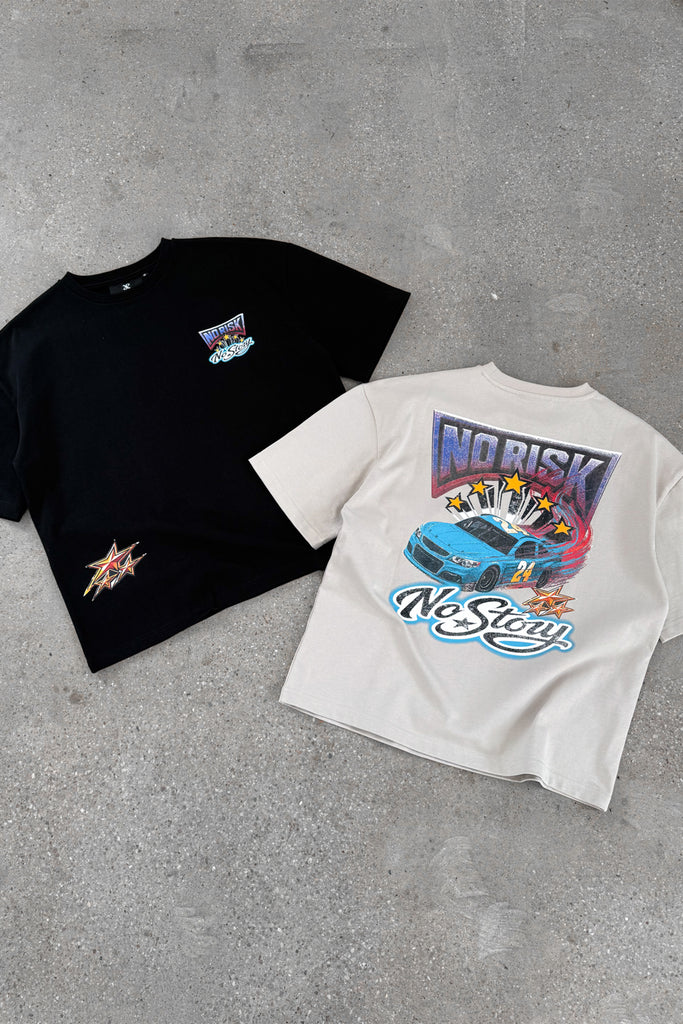 No Risk No Story Boxy T-Shirt - Stone