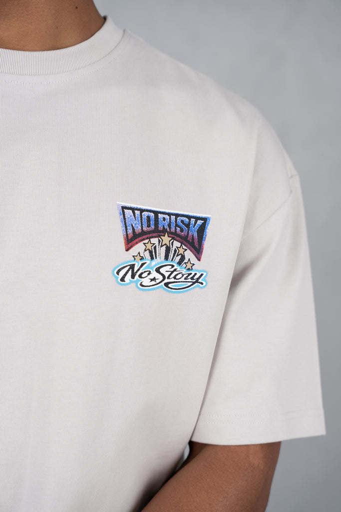 No Risk No Story Boxy T-Shirt - Stone