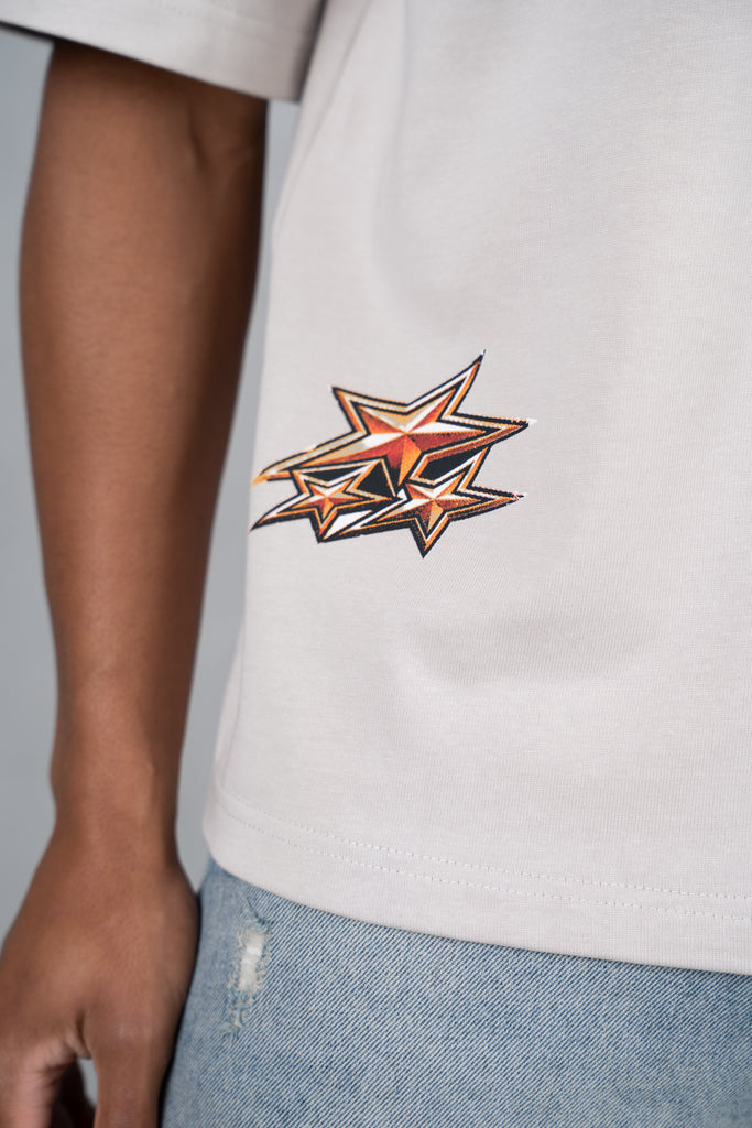 No Risk No Story Boxy T-Shirt - Stone