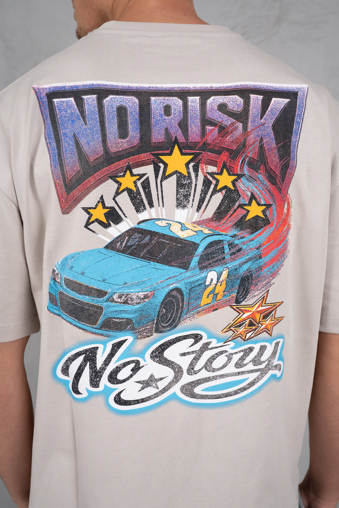 No Risk No Story Boxy T-Shirt - Stone